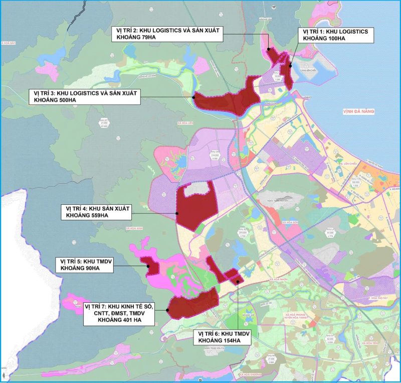 Khu thương mại tự do tại Đà Nẵng, gồm 7 vị trí tổng 1881 ha